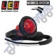 LED Autolamps 181RME2P Multivolt Small Round Red Rear Marker Light for Harness