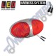 LED Autolamps 37CRM2P Easy Fit Multivolt Red Rear Marker Chrome Surround for Harness System