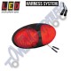 LED Autolamps 37RM2P Easy Fit Multivolt Red Rear Marker Black Surround for Harness System