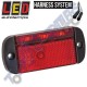 LED Autolamps 44RME2P Multivolt Red Rear Low Profile Marker Light for Harness System