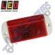 LED Autolamps 44WRME Multivolt Red Rear Low Profile Marker Light (White Surround)