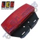 LED Autolamps 1491RME MultiVolt Red Rear Marker Light with Bracket 4 LEDs