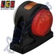 LED Autolamps 1005RWM MultiVolt Red/White/Amber Rubber Outline Marker