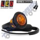 LED Autolamps 181AME2P Multivolt Small Round Amber Side Marker for Harness