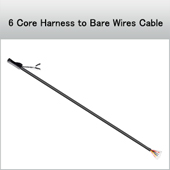 6 Core Harness to Bare Wires Cable